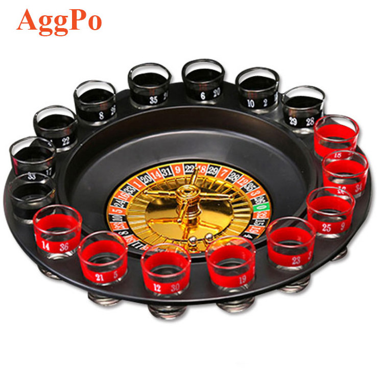 Drinking Shot Glass Roulette Game-Casino Style-16 Shot Glasses Included, Drinking Game Set