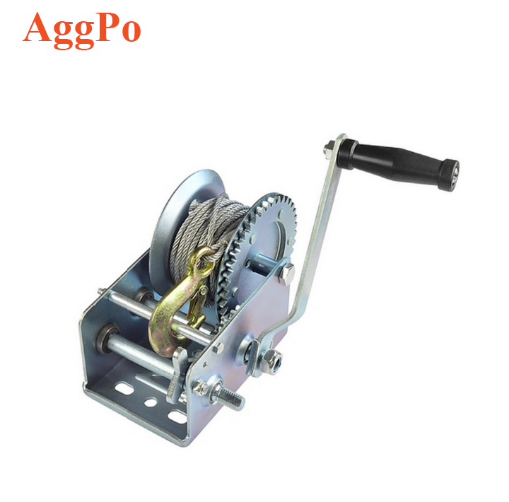 Hand Winch 2500 LBS Boat Trailer Manual Winch Heavy Duty 10M 1100 KG Load Lifting Tool 2-Speed 2-Way