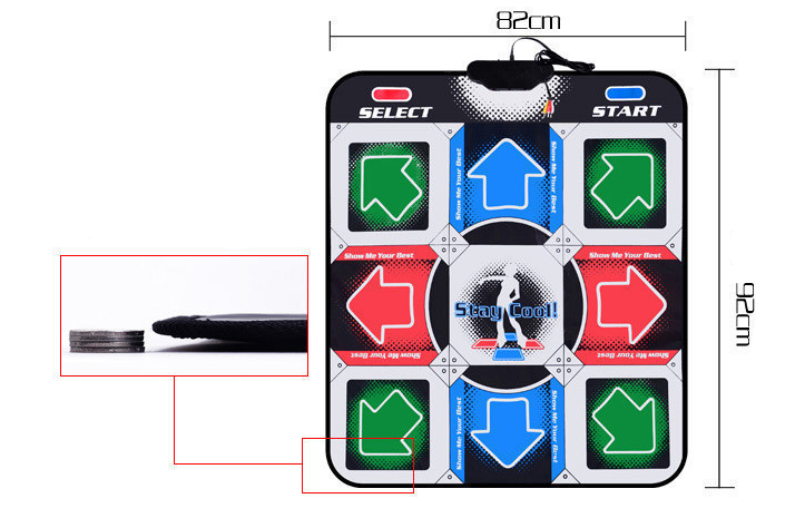 Computer USB Dancing Mat Home Non-Slip Kids Daily Exercise Dance Playing Pad Durable PC TV Gaming Dancing Step Pad Toy