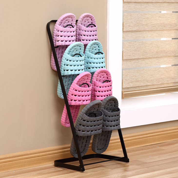 Metal Flip Flop Hanger Holder Shoes Flip Flop Storage Dry Rack Multi Layer Home Living Room Bathroom Iron Shoe Shelf White Black