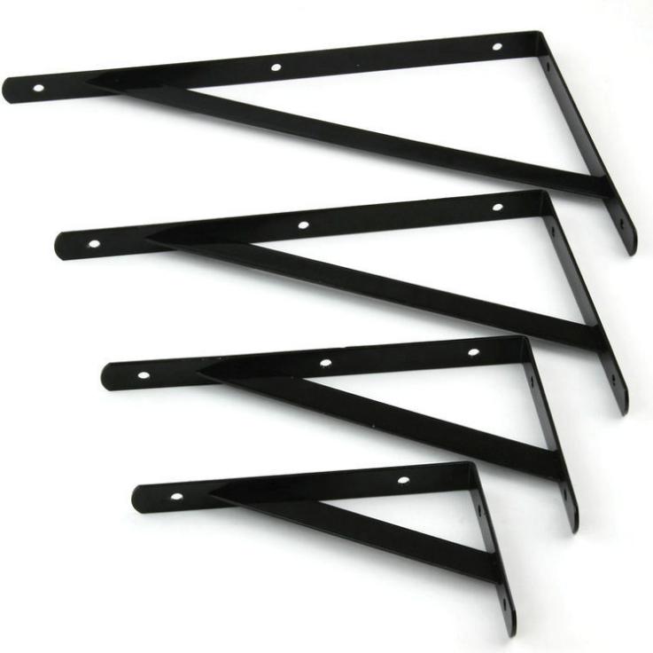 L-shape Wall Iron Shelf Brackets Wall Mounted Triangle Storage Floating Shelf Brackets Space Saving Tripod Shelf Supports Rack