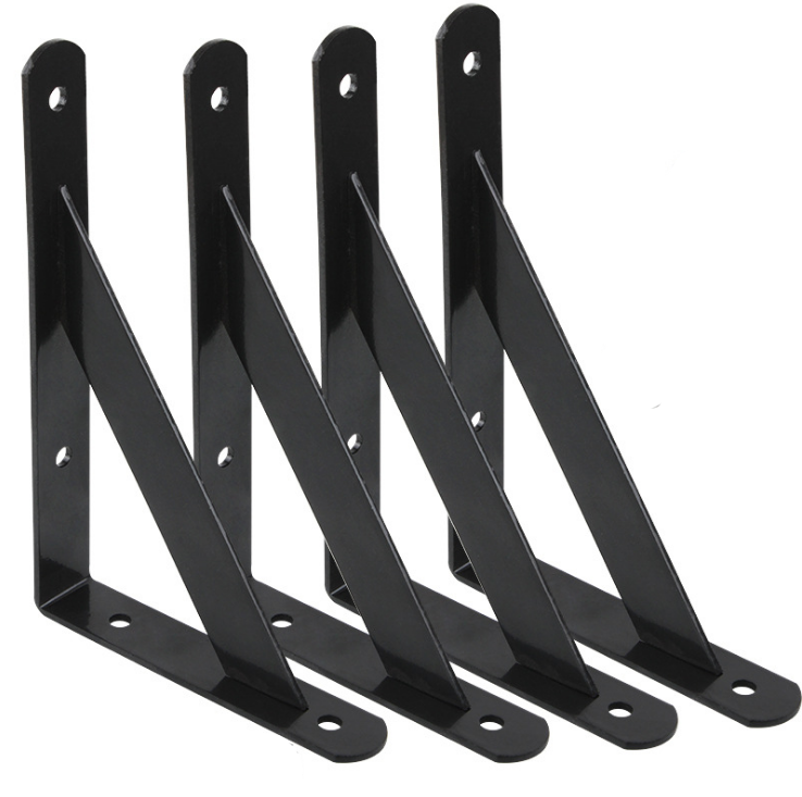 L-shape Wall Iron Shelf Brackets Wall Mounted Triangle Storage Floating Shelf Brackets Space Saving Tripod Shelf Supports Rack