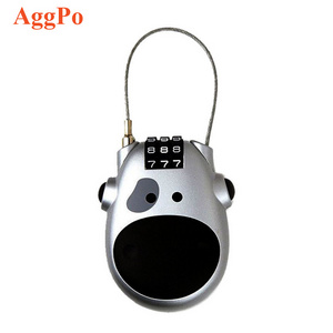 Telescopic Wire Rope Steel Cable Code Lock Anti-theft Motorcycle Helmet Suitcase Password Lock Cute Retractable Wire Padlock