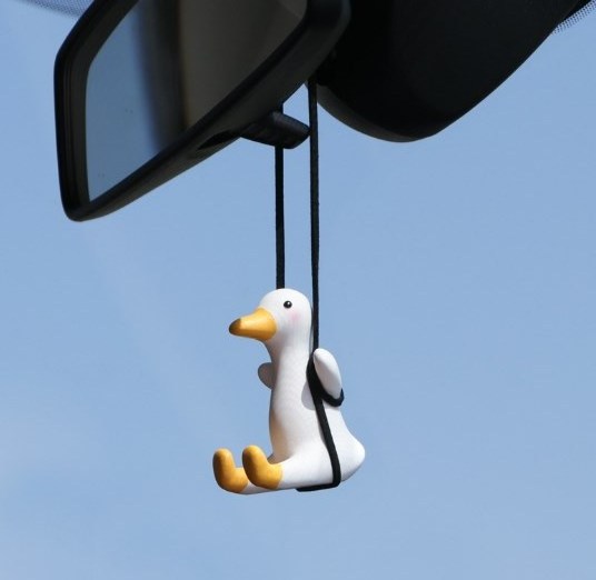 Car Accessories Of Sitting Duck Car Pendant Hanging Swing For Car Rear View Mirrior Accessories for Boyfriend Birthday gift