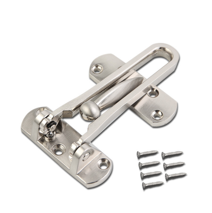 Hotel Interior Door Latch Home Apartment Bedroom Security Chain Guard Zinc Alloy U Swing Bar Lock Buckle Hardware Accessory