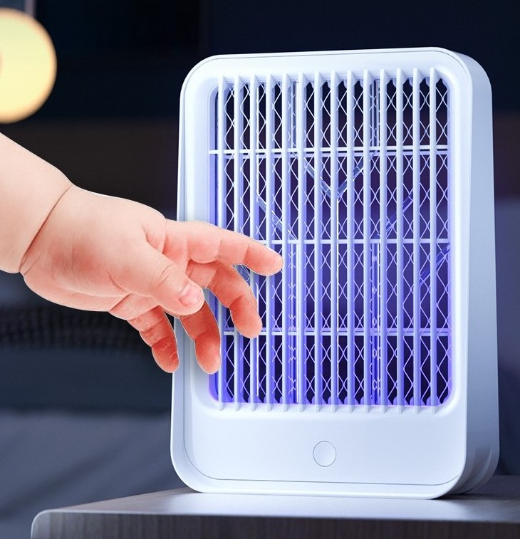 Mosquito UV luring killer electric shock portable hanging racket home household desk ultra-violet pest fly zapper