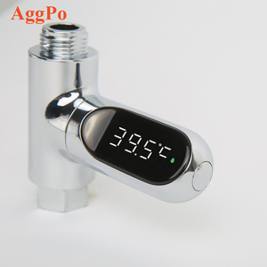 Shower water thermometer temperature sensor self-generating digital LED thermometer for bath