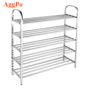 Stainless Steel Shoe Rack Storage Shelf for Bedroom, Closet, Entryway, Dorm Room Multi-layer for Optional