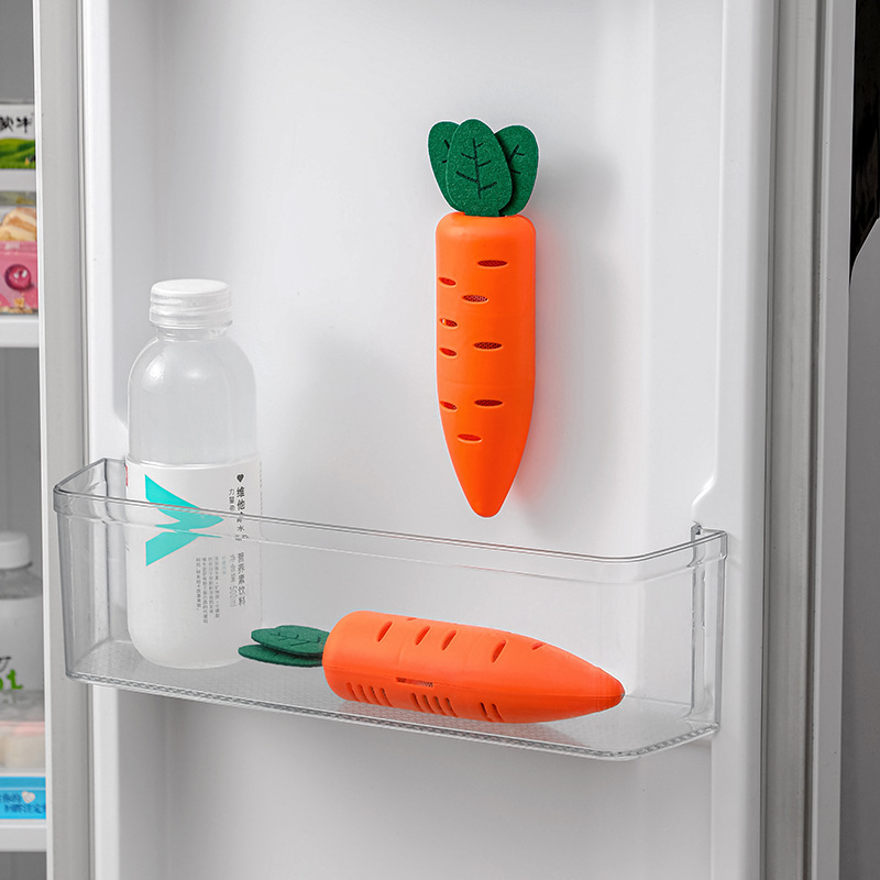 Carrot refrigerator deodorizer box activated bamboo charcoal bag wall mounted purified air carbon box