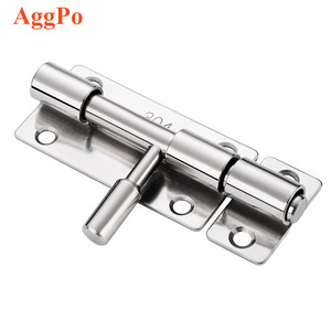 Slide Bolt Gate Latch,Padlock Latches Heavy Duty Barrel Bolts Safety Door Lock,Double Sided Gate Hardware for Fence Gate