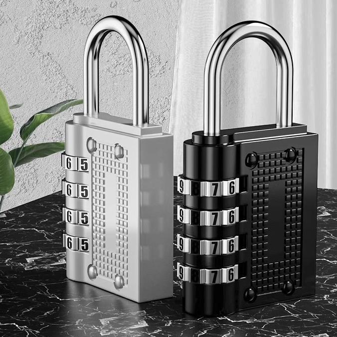 Combination Lock, 4-Digit Padlock Keyless, Resettable Luggage Locks for Backpack, Gym & School & Employee Locker