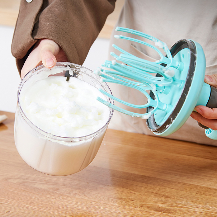 Egg Whisk &Separators Plastic Hand Crank Push Whisk Blender for Home - Versatile Tool for Egg Beater, Milk Frother