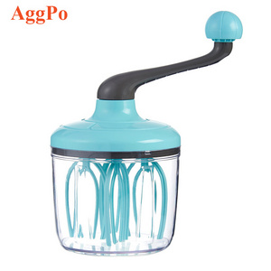 Egg Whisk &Separators Plastic Hand Crank Push Whisk Blender for Home - Versatile Tool for Egg Beater, Milk Frother