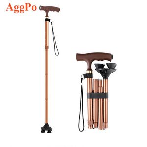 Foldable Walking Sticks for Seniors & Adults, Pivot Tip and Heavy Duty Mobility Aid, Collapsible Cane