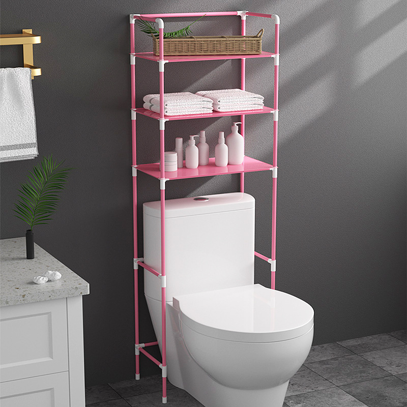 Narrow Bathroom Corner Toilet Storage Shelf for Paper Holder with wheels Easy to install Slim Freestanding Storage rack