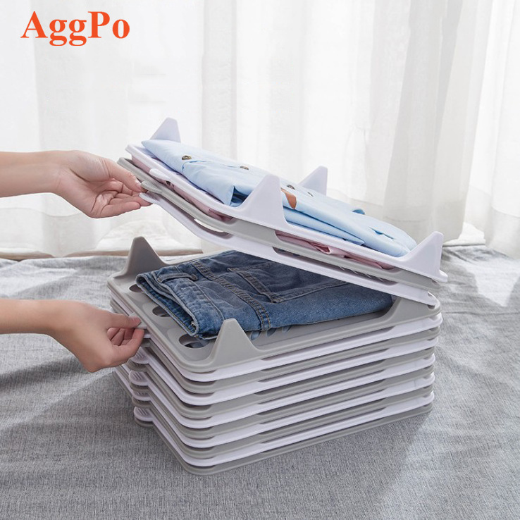 Clothes folding board organizer stackable shirt divider sheet trousers filp fold storage for household closet