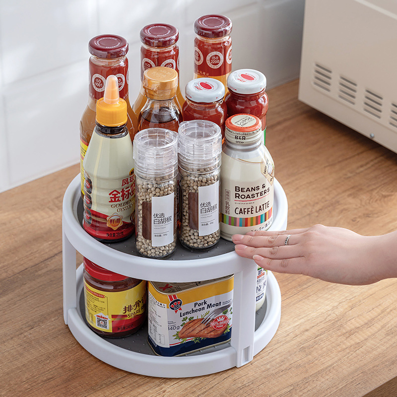 Turntable Lazy Susan Organizers, Rotating Spice Rack Spinner - Pantry, Medicine Cabinet Organization and Storage - Kitchen