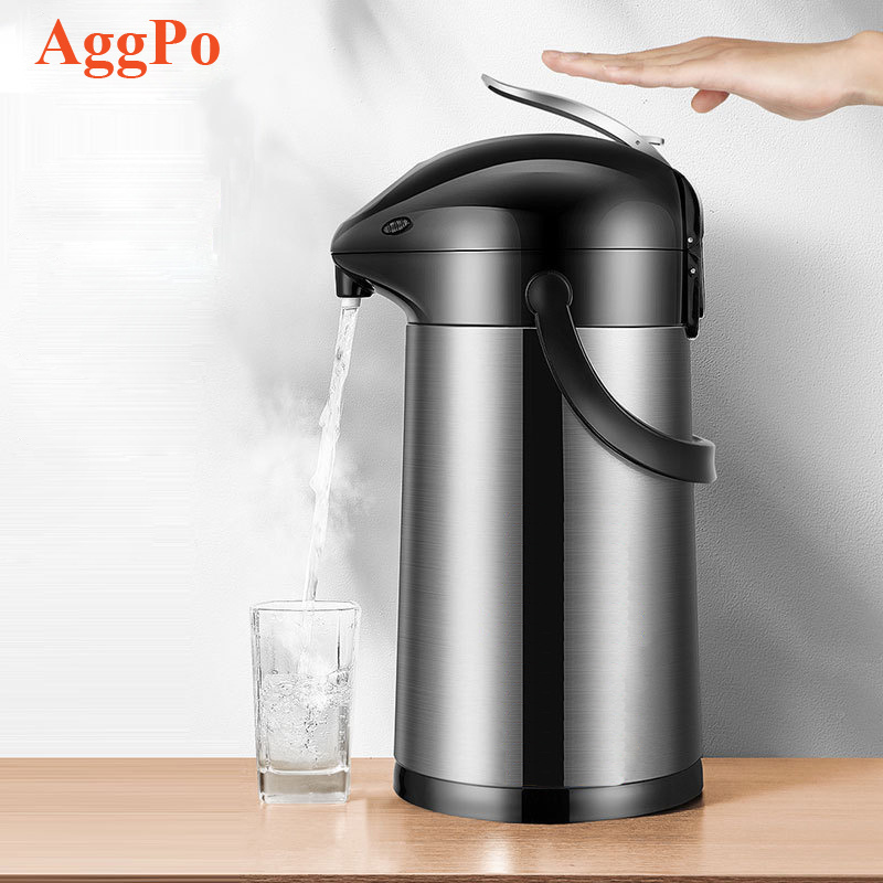 Coffee Dispenser with Pump, Insulated Thermal Coffee Carafe Beverage Dispenser for Keeping Coffee Tea