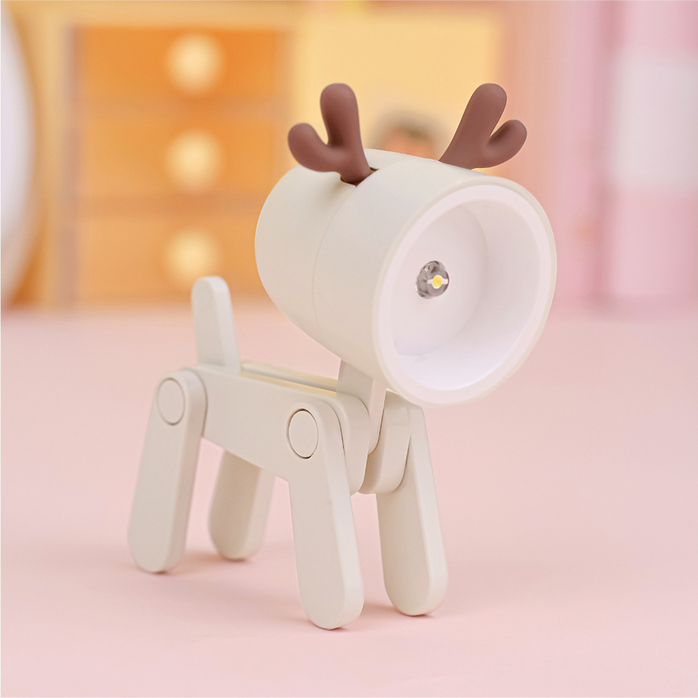 Mini Dalmatian Dog Spotted Deer Night Light Desktop Cartoon Ornaments LED Lamp Wholesale Creative Gifts Multi-Color Optional