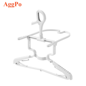 Foldable hanger with rotatable windproof drying rack, high collar sweater clip wide shoulder telescopic drying rack