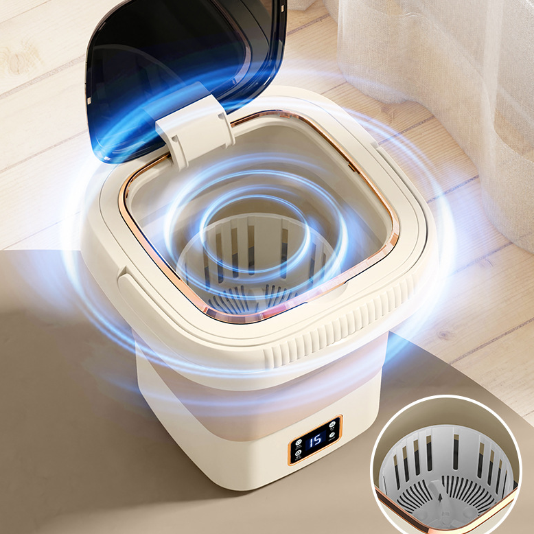 Mini Foldable Washer and Spin Dryer Small Foldable Bucket Washer, Suitable for Apartment Dorm,Travelling, Best Gift Choice