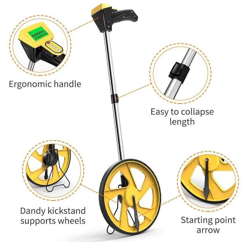 Digital Distance Measuring Wheel Tape With Digital LCD Display Measuring Tools for Surveyor Builders Workers