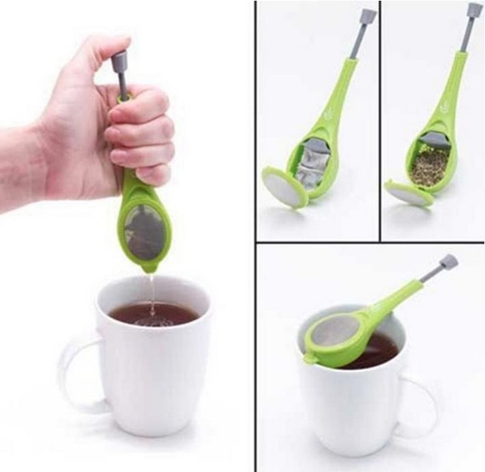 Tea infuser loose leaf tea strainer silicone stainless steel mesh filter