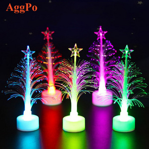 Fiber optical Christmas tree LED light artificial colorful plant lamp home party holiday decoration