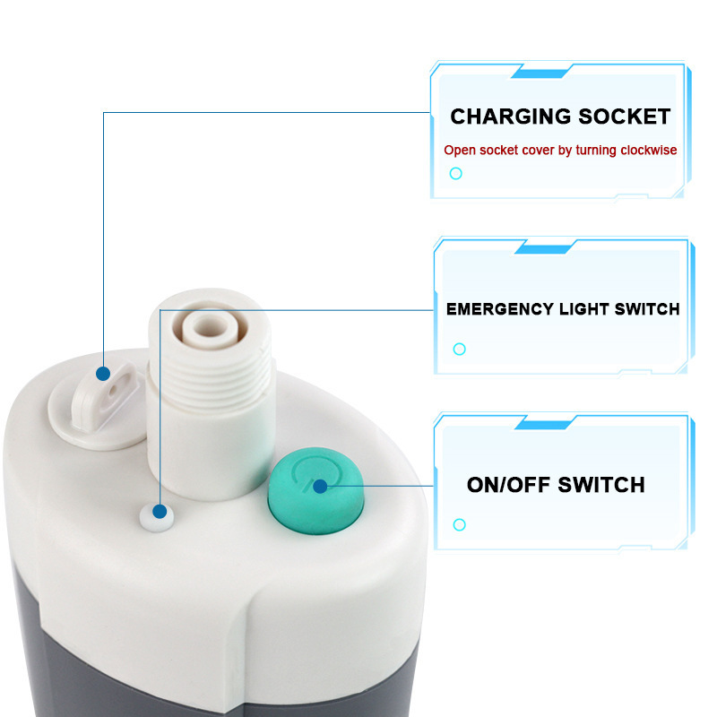 Portable Shower for Camping Outdoor Camp Pump with Rechargeable Battery and Lighting Device for Camping Outdoor Beach Garden