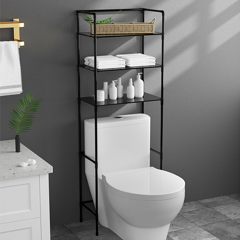 Narrow Bathroom Corner Toilet Storage Shelf for Paper Holder with wheels Easy to install Slim Freestanding Storage rack