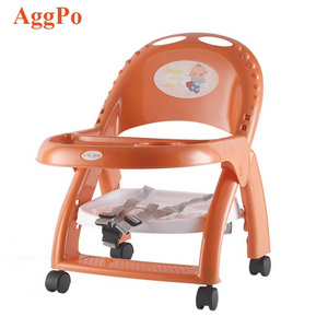 Children's baby dining meal safety chair with wheels kindergarten stool fun seat back chair small dining chair