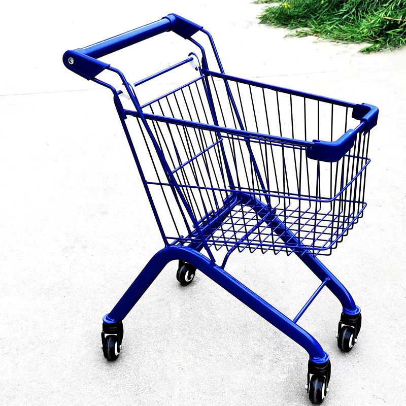 Mini Supermarket Handcart - Kids Metal Supermarket Happy Shopping Cart - Mini Metal Shopping Cart for Kids