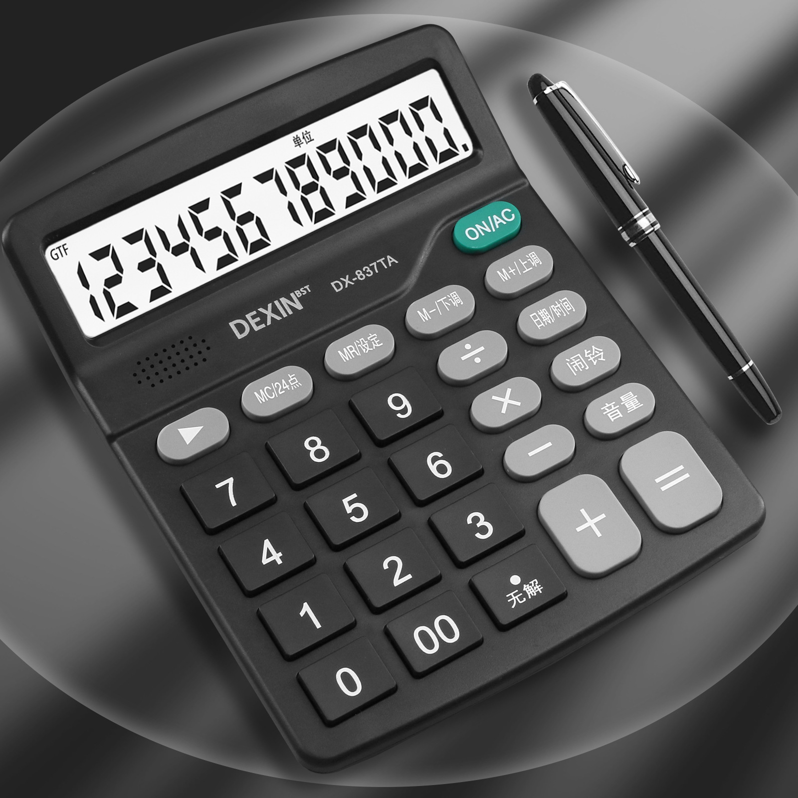 Office Desk Calculator - Desktop Calculator 12 Digit with Large LCD Display and Sensitive Button,Solar and Battery Dual Power