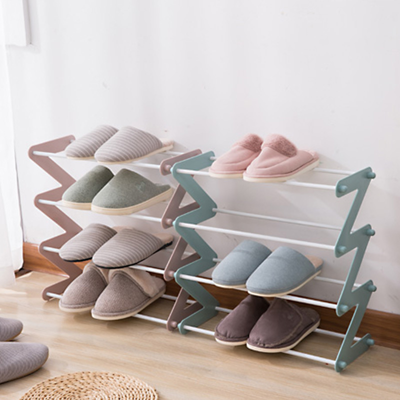 Easy-to-assemble multi-layer shoe rack home space-saving floor-to-ceiling slippers rack bedroom dormitory small shoe rack