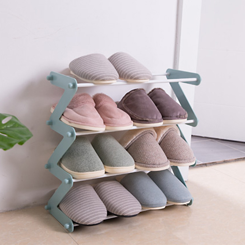 Easy-to-assemble multi-layer shoe rack home space-saving floor-to-ceiling slippers rack bedroom dormitory small shoe rack