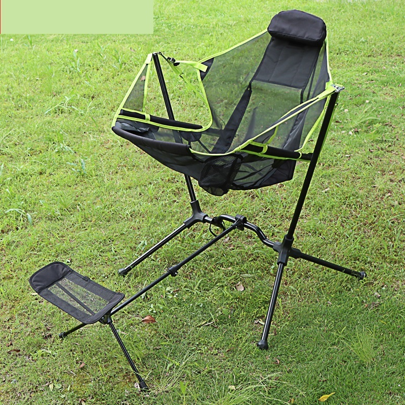 Camping Rocking Chair Park Swing Family Folding Chair Outdoor Beach Rest Fishing Chair Comfortable Multicolor