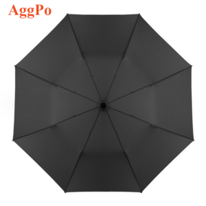 New Ring Buckle Two-fold Umbrella Men's Automatic Folding Umbrella 23-inch Extra Large Reinforced Wind-resistant Umbrella