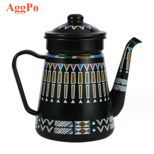 Enamel Coffee Pot Thickened Enamel Coffee Pot Thin Mouth Pot Hand Brewing Kettle Cold Kettle