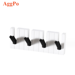 Good-looking Punch-free Piano Hook Wall-mounted Umbrella Clothing Key Hanger Entrance Bedroom Storage Sticky Hook