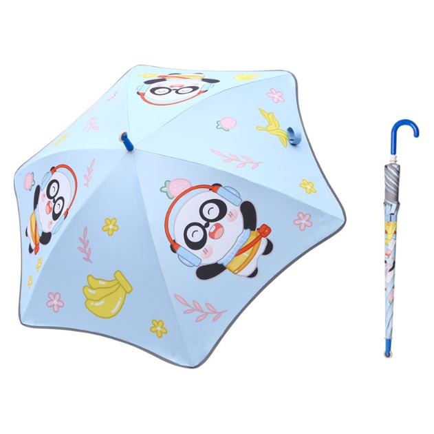 Children's Umbrella Cute Boys and Girls Primary School Students Kindergarten Lightweight Long Handle Safety Rounded Corners