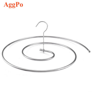 Thickened stainless steel spiral drying rack home hotel balcony sheets drying quilt round coat rotating drying rack