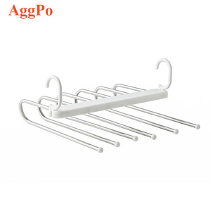 Multi Functional Space Saving Pants Rack - 6 Layer Rack for Clothes Pants Slack Trouser Jeans Towels