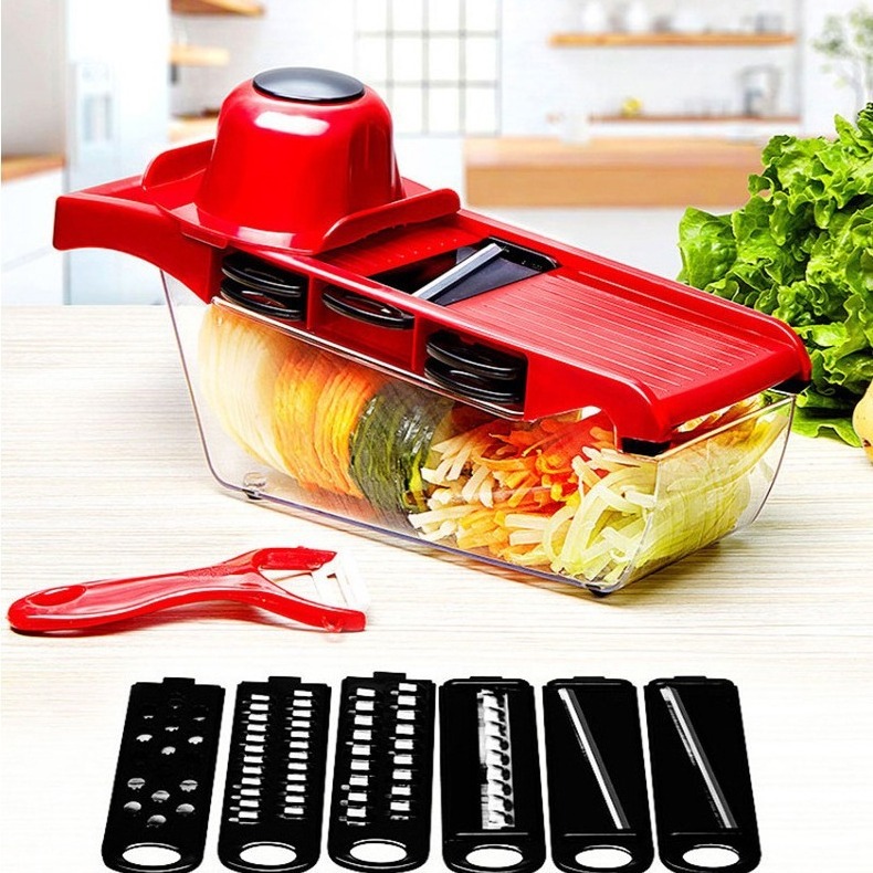 Multifunctional Vegetable Chopper - Slicer Cutter and Grater - for Veggie Onion Salad Fruit Potato