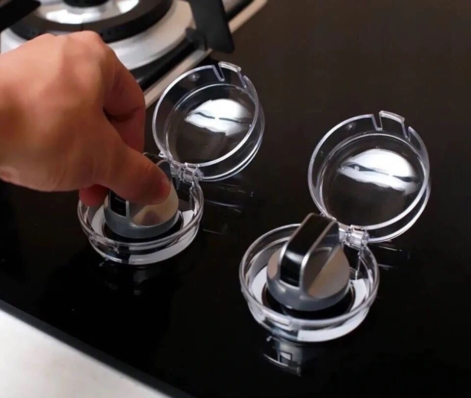 Switch Cap Stove Knob Safety Covers - Kitchen Stove Gas Knob Covers - Baby Proof Kitchen Safety Guard for Home Kitchen