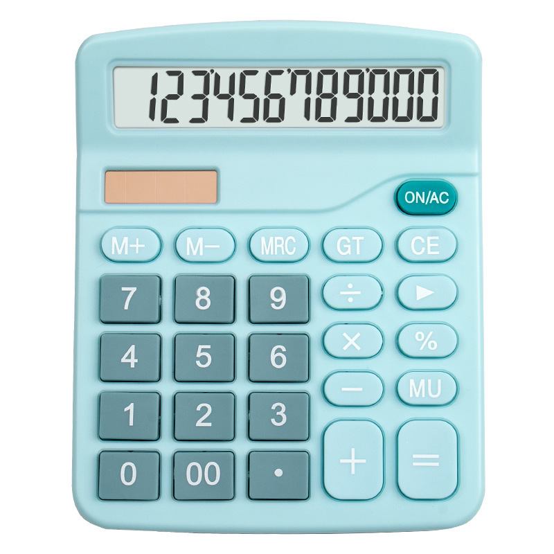 Office Desk Calculator - Desktop Calculator 12 Digit with Large LCD Display and Sensitive Button,Solar and Battery Dual Power