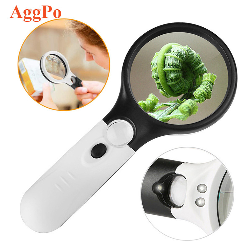 Illuminated Jewelers Loupe - Portable Magnifying Glass with LED Light, Lighted Magnifier for Jewelry, Stamps, Watch Repair Work