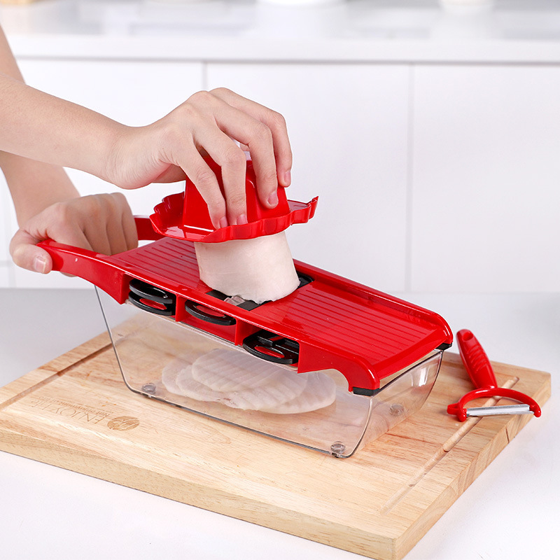 Multifunctional Vegetable Chopper - Slicer Cutter and Grater - for Veggie Onion Salad Fruit Potato