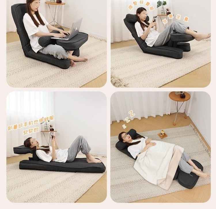 Multifunctional Lazy Sofa Seat - Indoor Chaise Lounge Chair - 5 Angles Adjustable Floor Chair