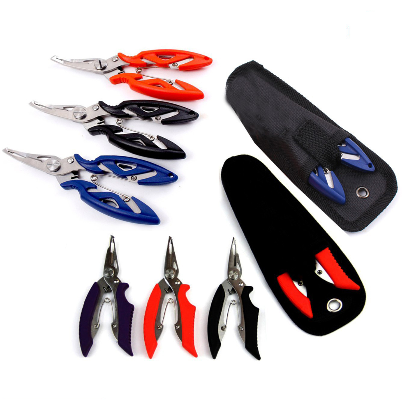 Fishing Plier Fishing Lures Fishhook Remover Fishing Line Cutter Scissors Stainless Steel