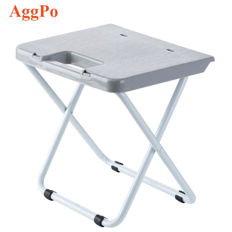 Foldable self-driving outdoor travel picnic stool portable train foldable stool home small bench